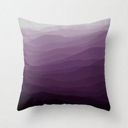purple abstract mountains Throw Pillow