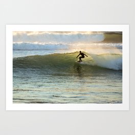 Sunrise Surfing Art Print