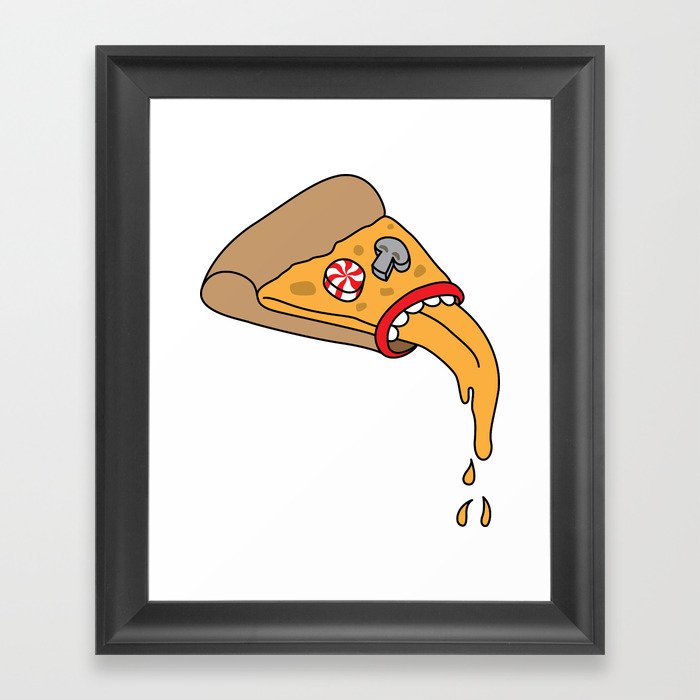 pizza puke Framed Art Print