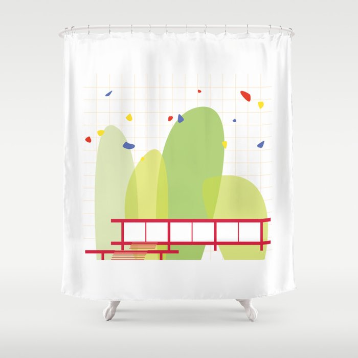 architecture - mies van der rohe Shower Curtain