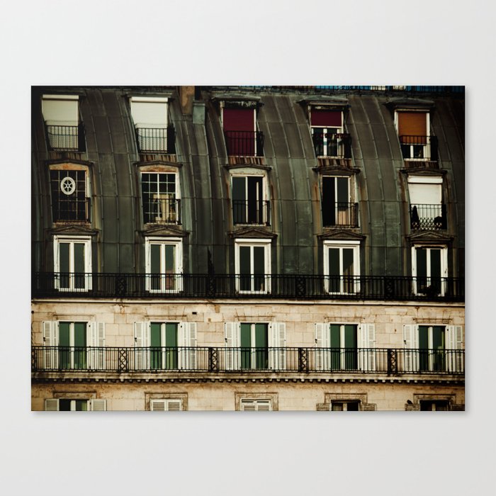 Parisian Windows. Canvas Print