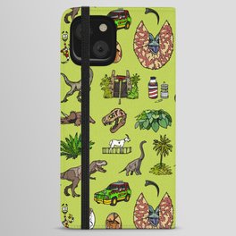 Jurassic pattern lighter iPhone Wallet Case