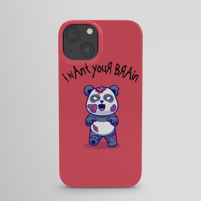 I want to eat your brain. Zombies gifts. iPhone Case