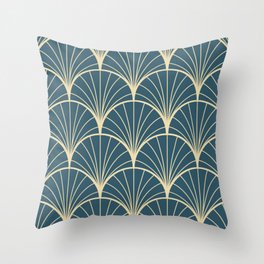 Minimalist Fans Art Deco Throw Pillow