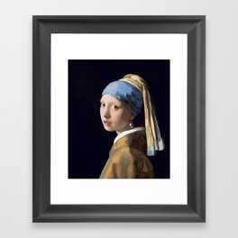 The Girl With A Pearl Earring Framed Art Print