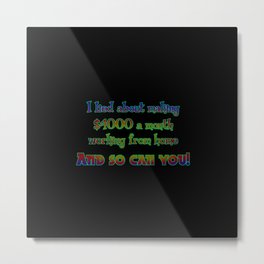 Funny “Working From Home” Joke Metal Print | Graphicdesign, Lies, Exaggeration, Lettering, Hyperbole, Funny, Fun, Business, Tele Commuting, Typography 