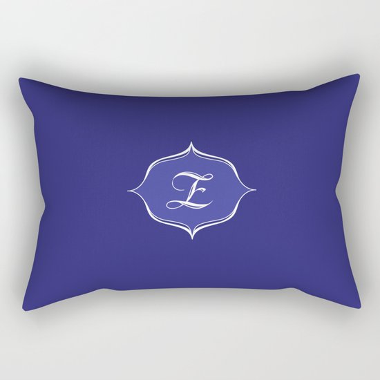 Z Monogram Royal Blue Rectangular Pillow