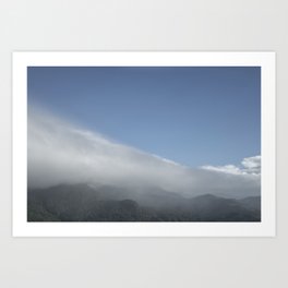 Cloud forest landscape in Monteverde | blue sky | photo print Art Print