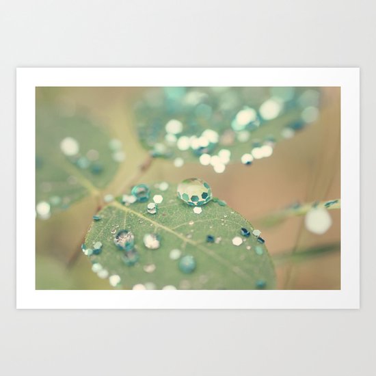 Playing in the Rain Art Print