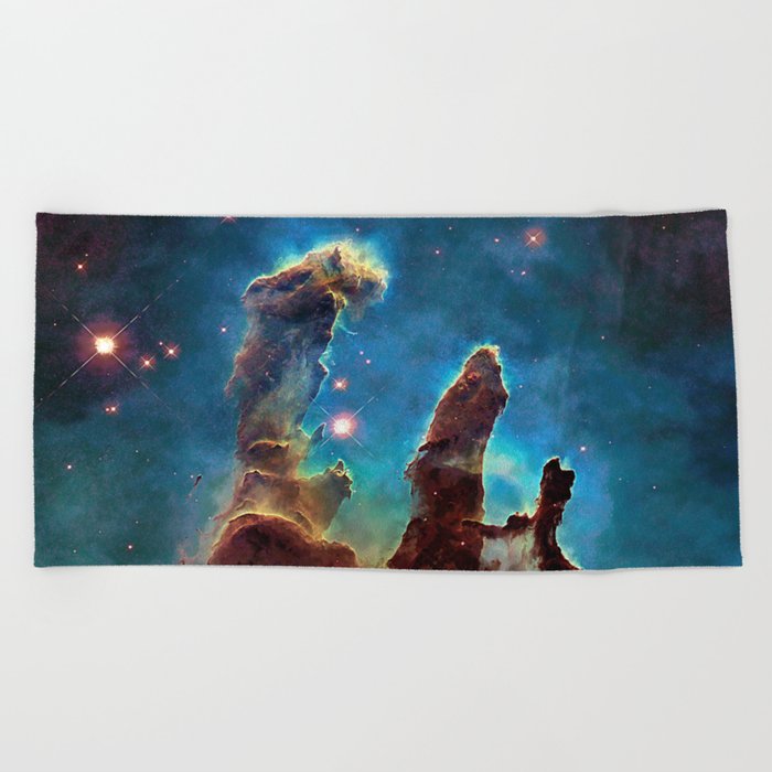 Eagle Nebula's Pillars Beach Towel