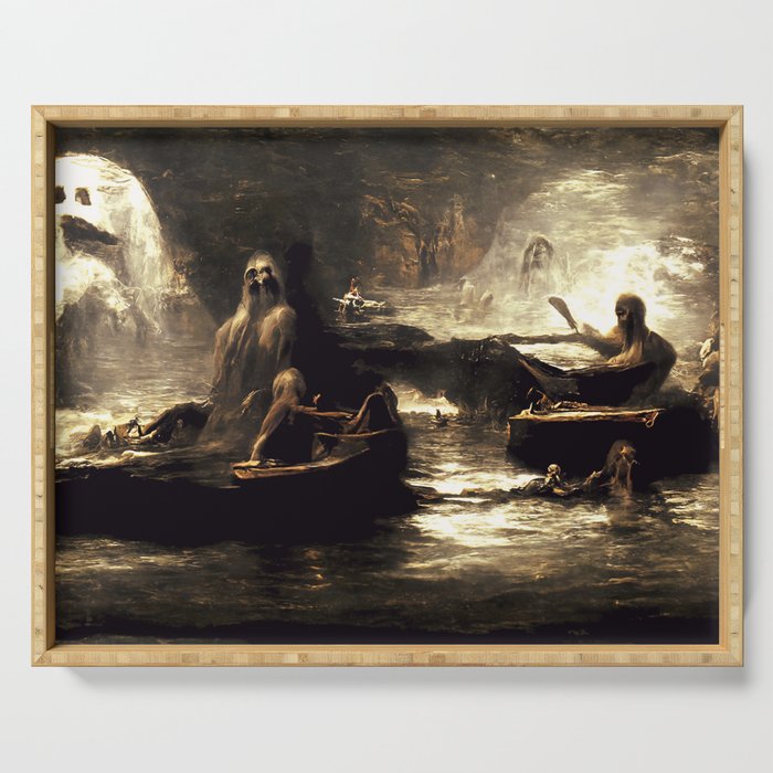 The damned souls of the River Styx Serving Tray