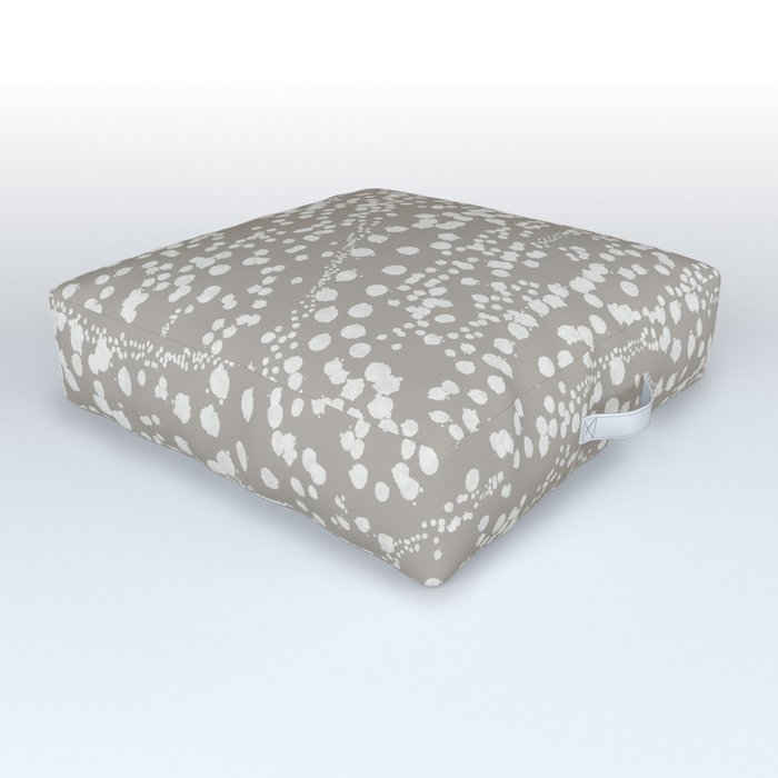 Strata - Organic Ink Blot Abstract in Gray Outdoor Floor Cushion