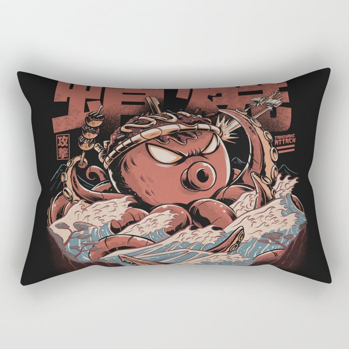 Takoyaki Attack Black Version Rectangular Pillow