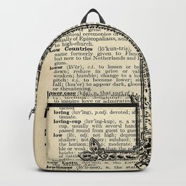 Gothic Cross Halloween Decoration Christian Cross Dictionary page Vintage Backpack