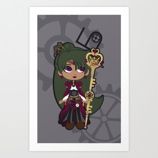 Steampunk Sailor Pluto - Sailor Moon Art Print