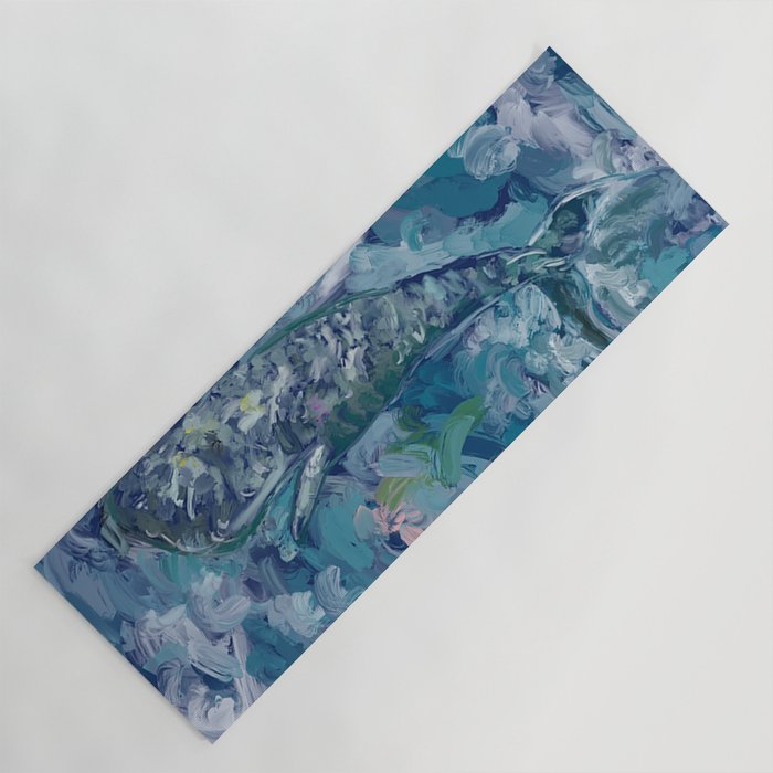 Whale Ocean Blue Yoga Mat