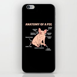 Funny Explanation Of A Pig's Anatomy iPhone Skin