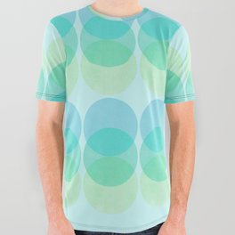 Abstraction_RAY_LIGHT_CIRCLE_BLUE_GREEN_NATURE_POP_ART_0531A All Over Graphic Tee