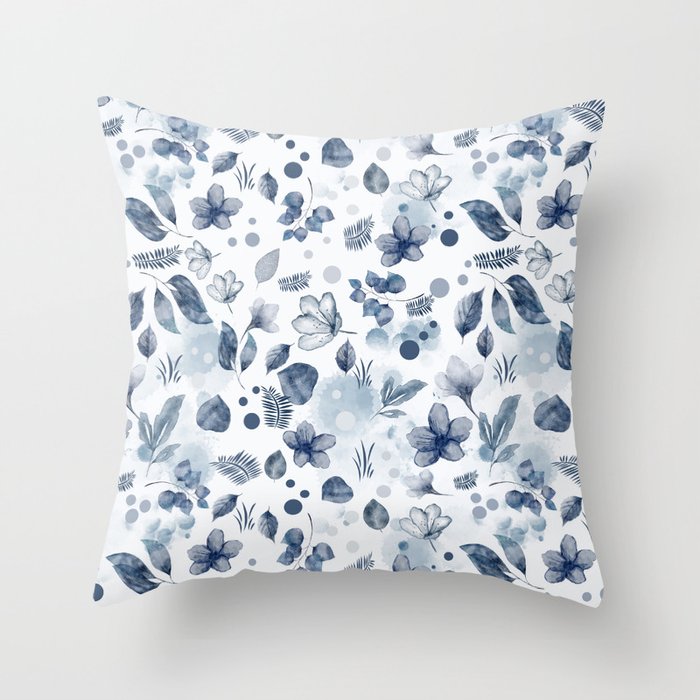 Navy blue store and white pillows