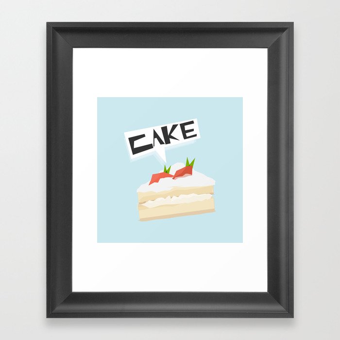 Strawberry Cake! Framed Art Print