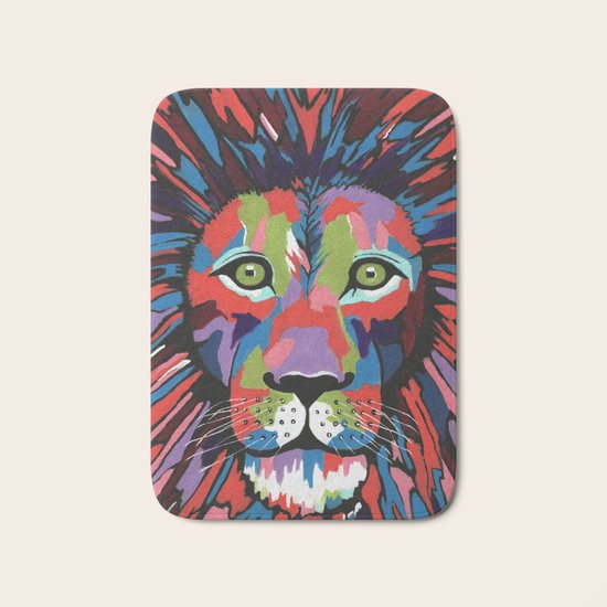 Flamboyant Lion Bath Mat