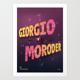 Daft Punk: Giorgio by Moroder Art Print | Typography, Graphic Design, Digital, Music 