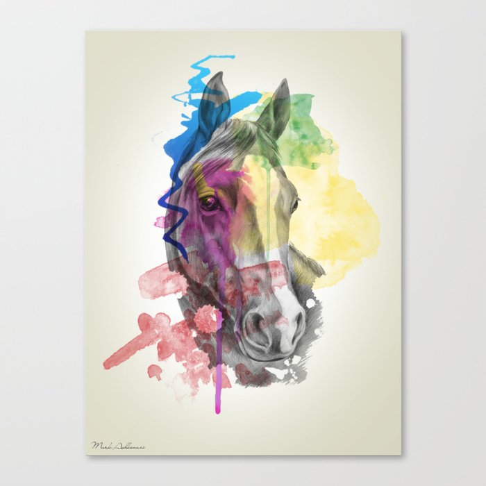horse painting Canvas Print