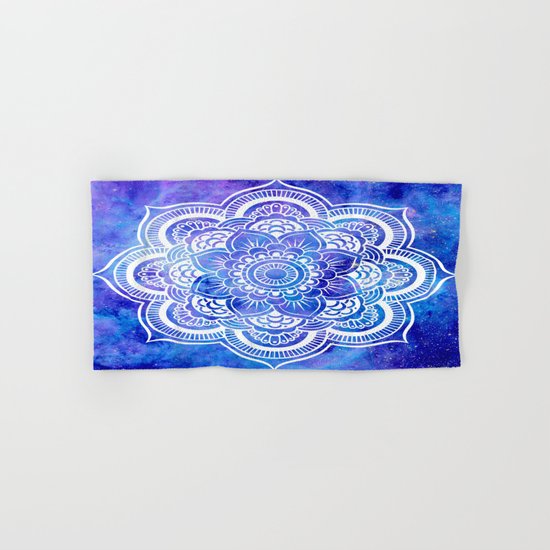 Mandala Blue Lavender Galaxy Hand & Bath Towel