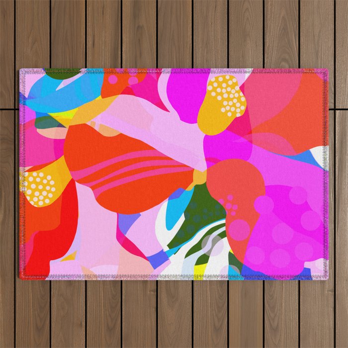 Abstract Florals I Outdoor Rug
