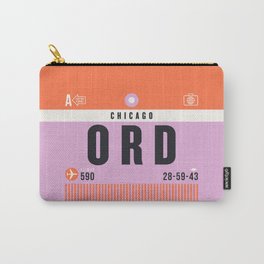 Luggage Tag A - ORD Chicago USA Carry-All Pouch | Airline, Chicago, Graphicdesign, Tag, Airport, 70S, Pass, Retro, Curated, 60S 