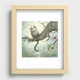 On a Branch Recessed Framed Print