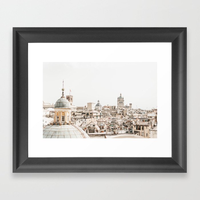 Historic Italian City of Genova | Genoa travel photography, Italian cityscape  Framed Art Print