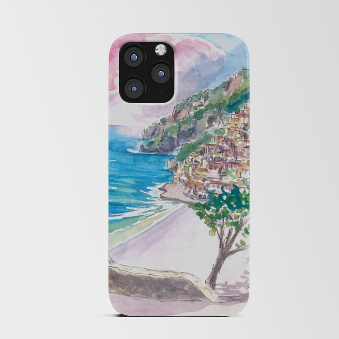 Incredible Seaview Cafe with Positano Amalfi Coast and Sea iPhone Card Case