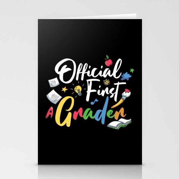 Official First Grader Stationery Cards