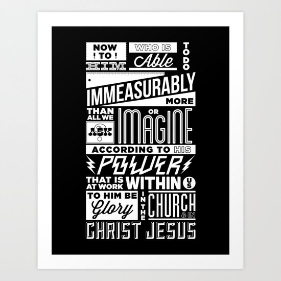 Eph 3:20 Art Print