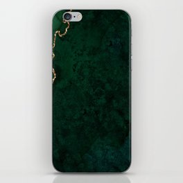 Emerald & Gold Agate Texture 04 iPhone Skin