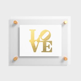 Love Gold Word Print Floating Acrylic Print