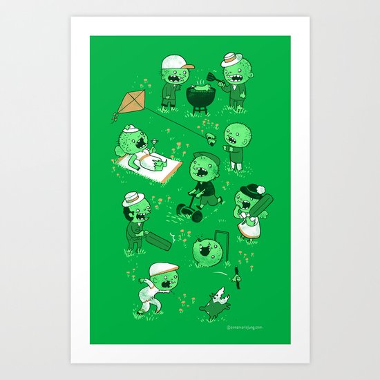 Lawn of the dead Art Print