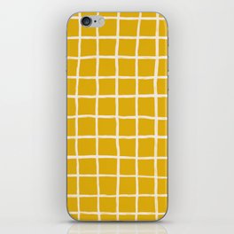 Yellow Checkered Grid iPhone Skin