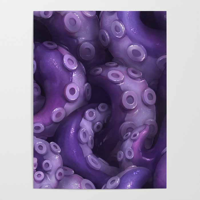 Tentacle Tangle Pattern Poster
