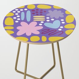 Abstract vintage color shapes collection 11 Side Table