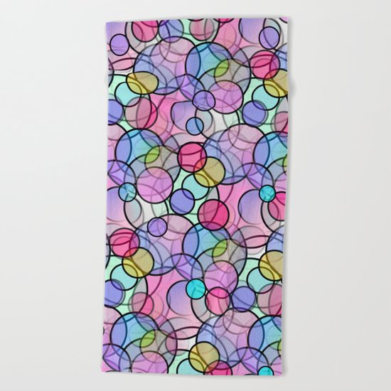 Pastel Circles Beach Towel