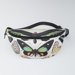 Adolphe Millot - Papillons B - French vintage poster Fanny Pack