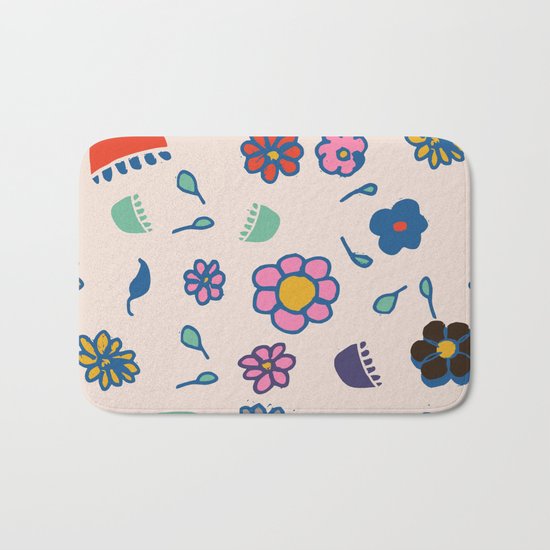 Floral spring Bath Mat