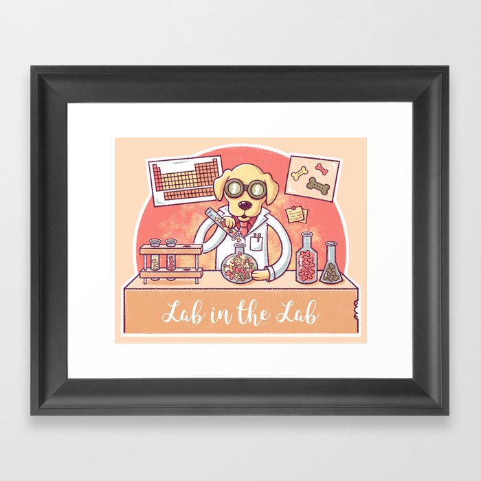 Lab in the Lab Framed Art Print