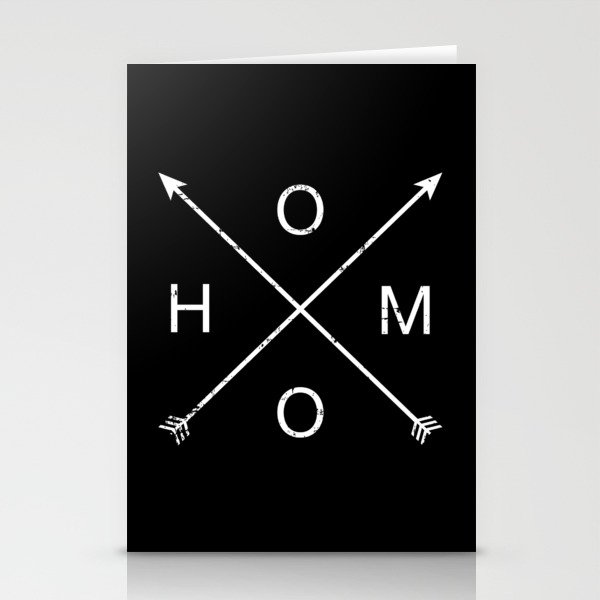 Homo with hipster cross for gay pride month support Stationery Cards