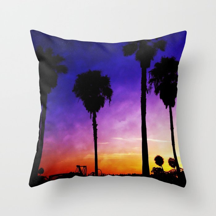 Purple Sunset Throw Pillow