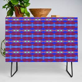 abstract pattern in purple with turquoise colors Credenza