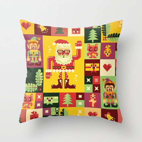 Christmas Geometric Pattern No. 1 Throw Pillow