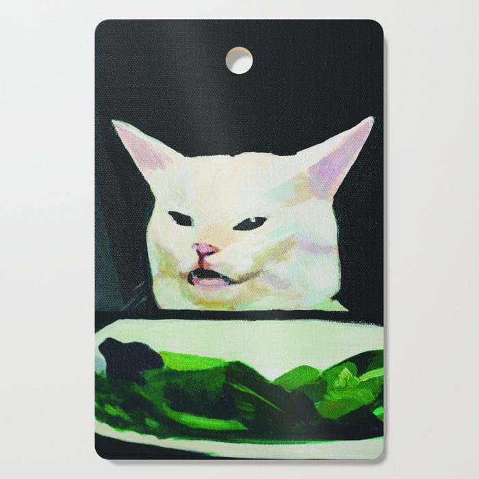 Salad Cat Meme Cutting Board By Resendezstudios Society6
